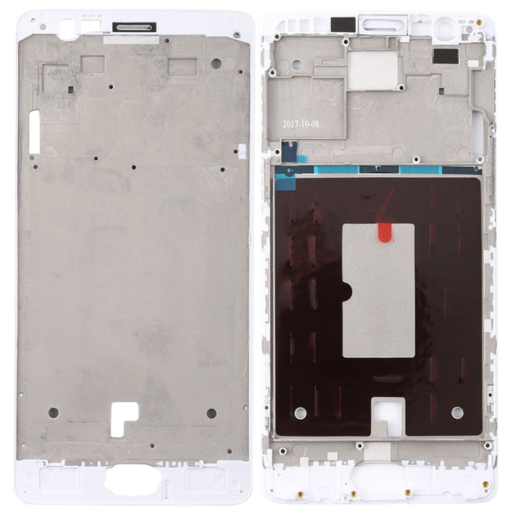 For OnePlus 3 / 3T / A3003 / A3000 / A3100 Front Housing LCD Frame Bezel Plate (White) - Frame Bezel Plate by PMC Jewellery | Online Shopping South Africa | PMC Jewellery