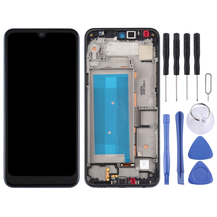 LCD Screen and Digitizer Full Assembly with Frame for LG Q60 X525ZA X525BAW X525HA X525ZAW / LG X6 2019 LMX625N X625N X525,Single SIM (Black) - For LG by PMC Jewellery | Online Shopping South Africa | PMC Jewellery