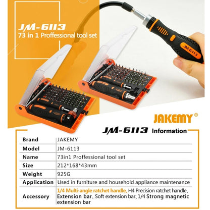 JAKEMY JM-6113 73 in 1 Household Hardware Screwdriver Repair Tool Set - Screwdriver Set by JIAFA | Online Shopping South Africa | PMC Jewellery