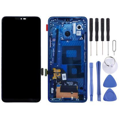 Original LCD Screen for LG G7 ThinQ / G710 G710EM G710PM G710VMP Digitizer Full Assembly with Frame (Blue) - For LG by PMC Jewellery | Online Shopping South Africa | PMC Jewellery