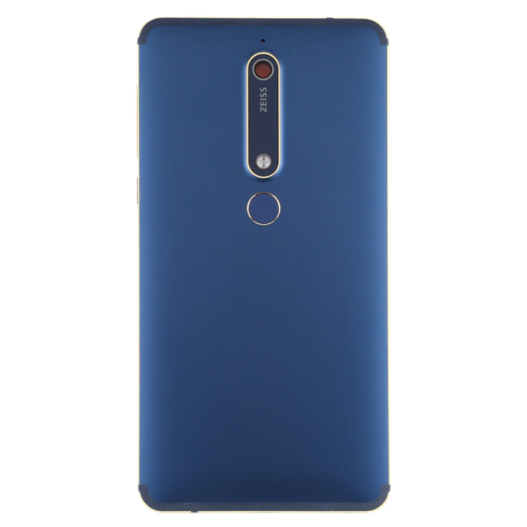 Battery Back Cover with Camera Lens & Side Keys & Fingerprint Sensor for Nokia 6.1 / 6 (2018) / 6 (2nd Gen)(Blue) - Back Cover by PMC Jewellery | Online Shopping South Africa | PMC Jewellery