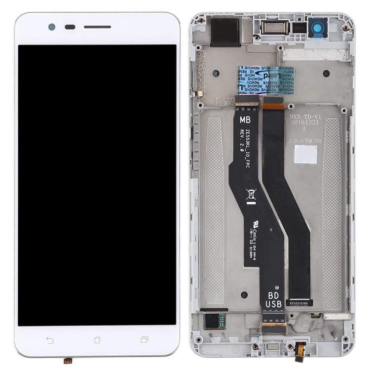 OEM LCD Screen for Asus Zenfone 3 Zoom ZE553KL Digitizer Full Assembly with Frame（White) - LCD Screen by PMC Jewellery | Online Shopping South Africa | PMC Jewellery