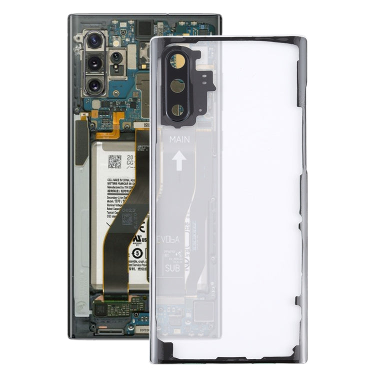 For Samsung Galaxy Note 10 N970 N9700 Transparent Battery Back Cover with Camera Lens Cover (Transparent) - Back Cover by PMC Jewellery | Online Shopping South Africa | PMC Jewellery