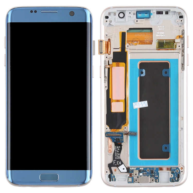 Original Super AMOLED Material LCD Screen and Digitizer Full Assembly(with Frame / Charging Port Flex Cable / Power Button Flex Cable / Volume Button Flex Cable) for Galaxy S7 Edge / G935F / G935FD(Blue) - LCD Screen by PMC Jewellery | Online Shopping South Africa | PMC Jewellery