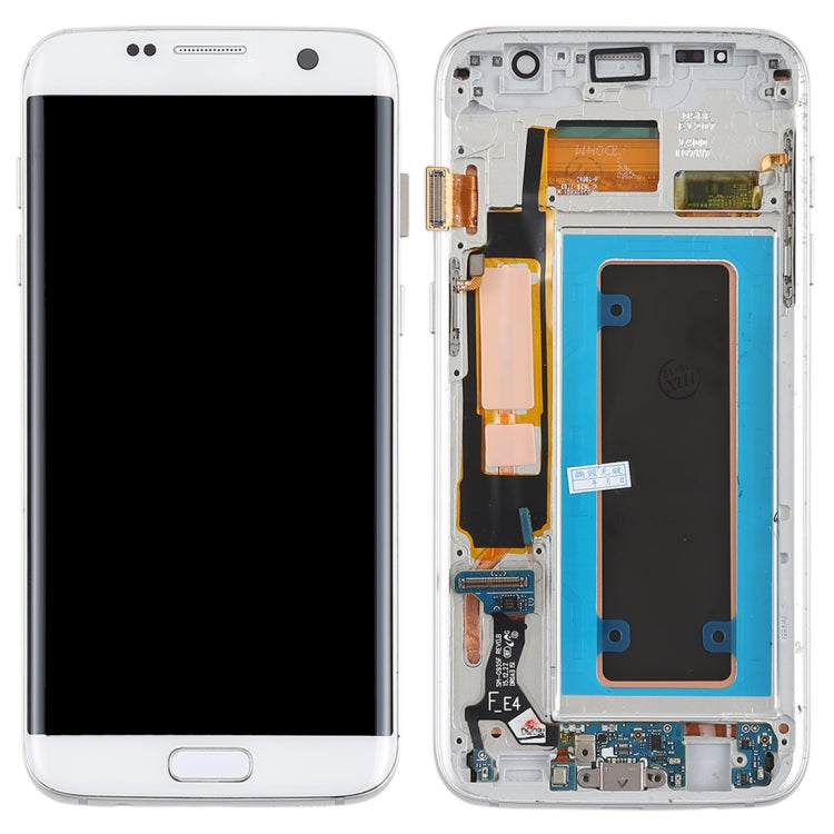 Original Super AMOLED Material LCD Screen and Digitizer Full Assembly(with Frame / Charging Port Flex Cable / Power Button Flex Cable / Volume Button Flex Cable) for Galaxy S7 Edge / G935F / G935FD(White) - LCD Screen by PMC Jewellery | Online Shopping South Africa | PMC Jewellery