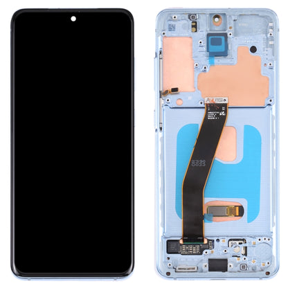 Original Dynamic AMOLED Material LCD Screen and Digitizer Full Assembly with Frame for Samsung Galaxy S20 4G SM-G980(Blue) - LCD Screen by PMC Jewellery | Online Shopping South Africa | PMC Jewellery