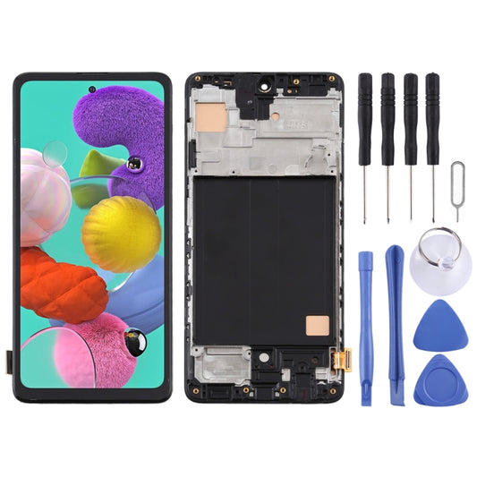 TFT Material LCD Screen and Digitizer Full Assembly With Frame, Not Supporting Fingerprint Identification for Samsung Galaxy A51 4G(Black) - LCD Screen by PMC Jewellery | Online Shopping South Africa | PMC Jewellery