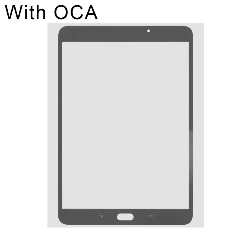 For Samsung Galaxy Tab S2 8.0 / T713 Front Screen Outer Glass Lens with OCA Optically Clear Adhesive (Black) - Outer Glass Lens by PMC Jewellery | Online Shopping South Africa | PMC Jewellery