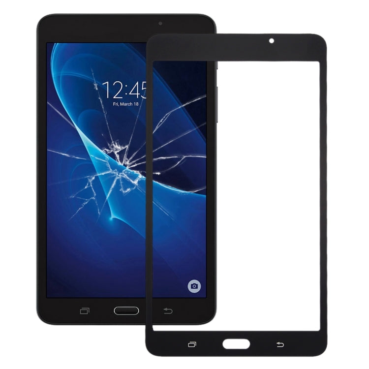 For Samsung Galaxy Tab A 7.0 (2016) / T280 Front Screen Outer Glass Lens with OCA Optically Clear Adhesive (Black) - Outer Glass Lens by PMC Jewellery | Online Shopping South Africa | PMC Jewellery