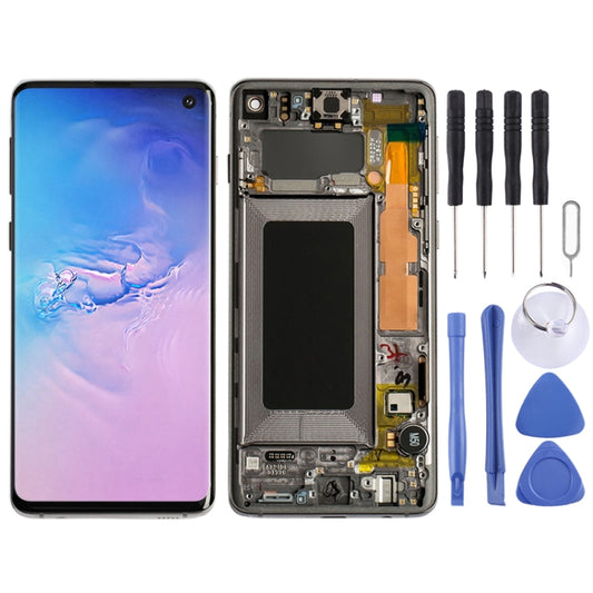 Original Super AMOLED LCD Screen with Frame for Galaxy S10 4G Digitizer Full Assembly (Black) - LCD Screen by PMC Jewellery | Online Shopping South Africa | PMC Jewellery