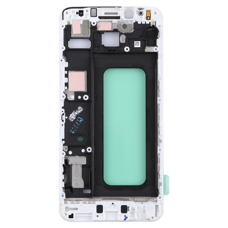 For Galaxy C5 Pro Front Housing LCD Frame Bezel (White) - Frame Bezel Plate by PMC Jewellery | Online Shopping South Africa | PMC Jewellery