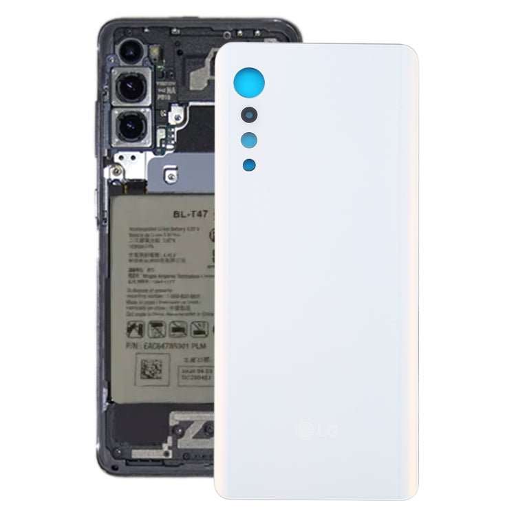 Battery Back Cover for LG Velvet LMG910EMW LM-G910EMW / Velvet 5G LM-G900N LM-G900EM(White) - For LG by PMC Jewellery | Online Shopping South Africa | PMC Jewellery