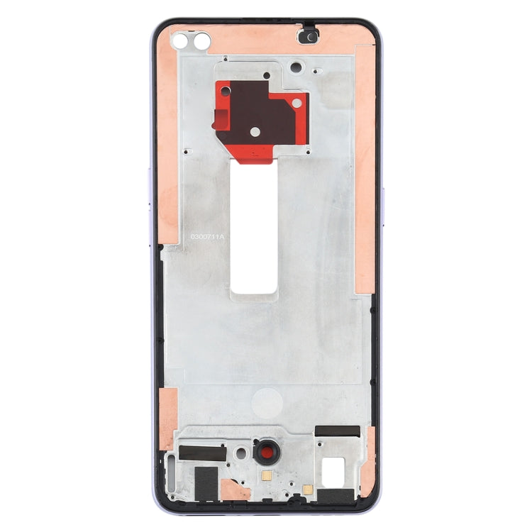 For OPPO Reno4 5G PDPM00, PDPT00, CPH2091 Front Housing LCD Frame Bezel Plate (Purple) - Frame Bezel Plate by PMC Jewellery | Online Shopping South Africa | PMC Jewellery