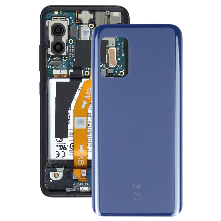 Glass Battery Back Cover with Adhesive for Asus Zenfone 8 ZS590KS(Dark Blue) - Back Cover by PMC Jewellery | Online Shopping South Africa | PMC Jewellery