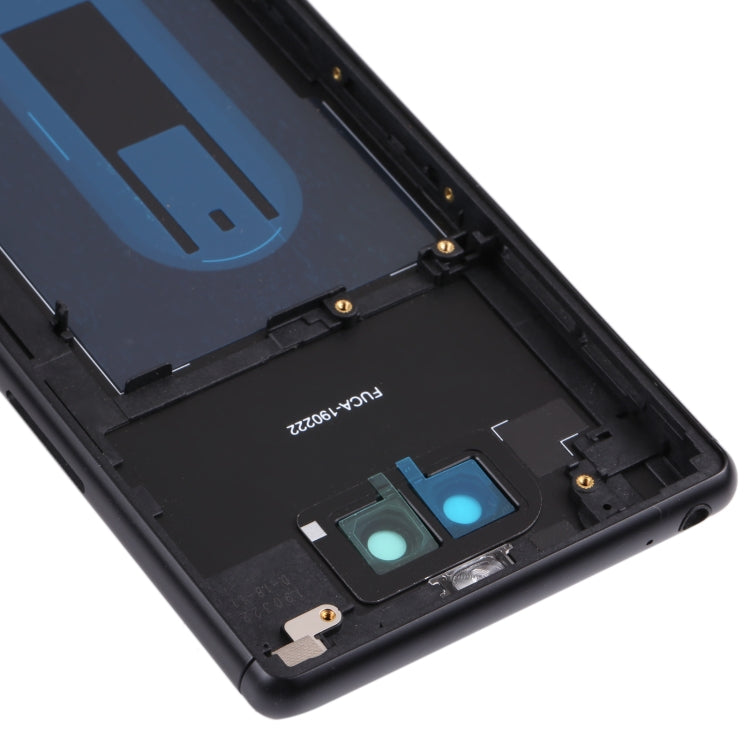 For Sony Xperia 8 Battery Back Cover with Middle Frame & Camera Lens Cover(Black) - Back Cover by PMC Jewellery | Online Shopping South Africa | PMC Jewellery