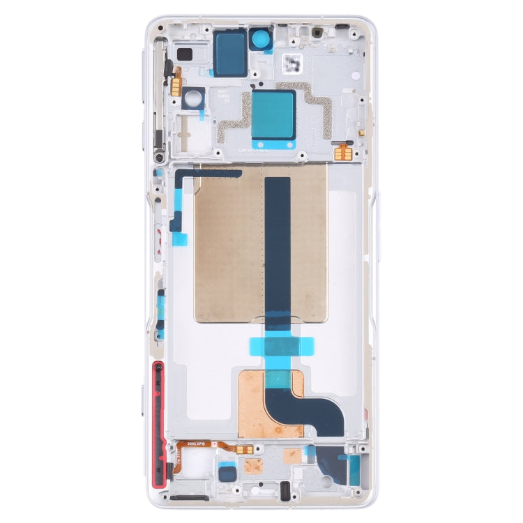 Front Housing LCD Frame Bezel Plate for Xiaomi Redmi K50 Gaming/Poco F4 GT(White) - Frame Bezel Plate by PMC Jewellery | Online Shopping South Africa | PMC Jewellery