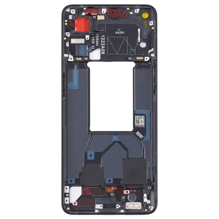 For OPPO Reno7 5G China PFJM10 Original Front Housing LCD Frame Bezel Plate (Black) - Frame Bezel Plate by PMC Jewellery | Online Shopping South Africa | PMC Jewellery