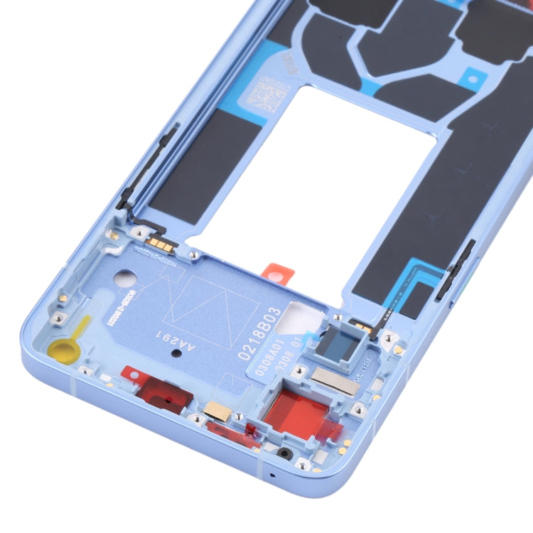 For OPPO Reno7 5G China PFJM10 Original Front Housing LCD Frame Bezel Plate (Blue) - Frame Bezel Plate by PMC Jewellery | Online Shopping South Africa | PMC Jewellery