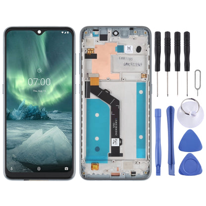 Original LCD Screen For Nokia 7.2 / 6.2 Digitizer Full Assembly with Frame(Silver) - LCD Screen by PMC Jewellery | Online Shopping South Africa | PMC Jewellery