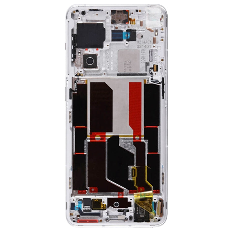 For OnePlus 10 Pro NE2210 NE2211 NE2213 Middle Frame Bezel Plate (White) - Frame Bezel Plate by PMC Jewellery | Online Shopping South Africa | PMC Jewellery