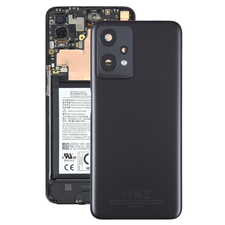 For OnePlus Nord CE 2 Lite 5G Original Battery Back Cover with Camera Lens Cover(Black) - Back Cover by PMC Jewellery | Online Shopping South Africa | PMC Jewellery