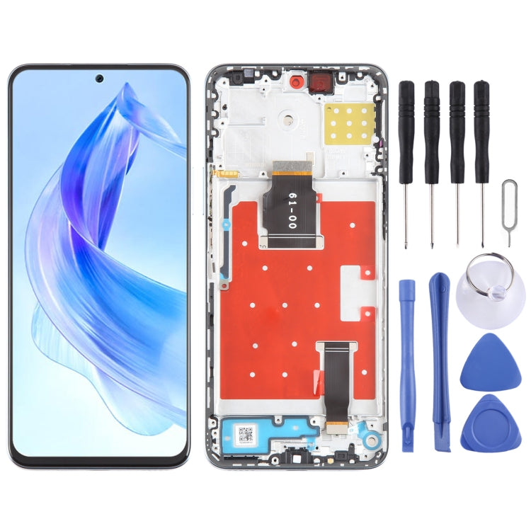 For Honor 90 Lite Original LCD Screen Digitizer Full Assembly with Frame (Silver) - LCD Screen by PMC Jewellery | Online Shopping South Africa | PMC Jewellery