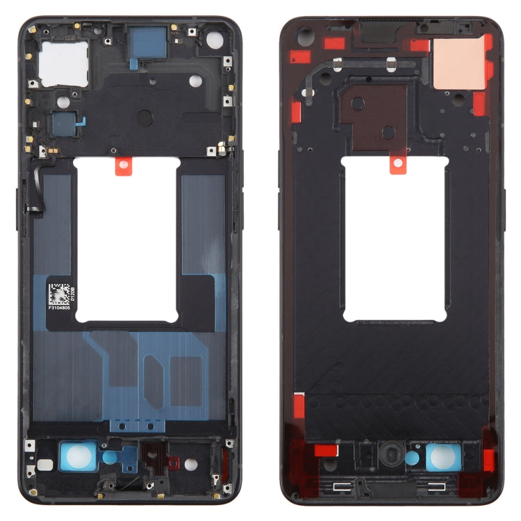 For OPPO Reno7 Pro 5G Front Housing LCD Frame Bezel Plate (Black) - LCD Screen by PMC Jewellery | Online Shopping South Africa | PMC Jewellery