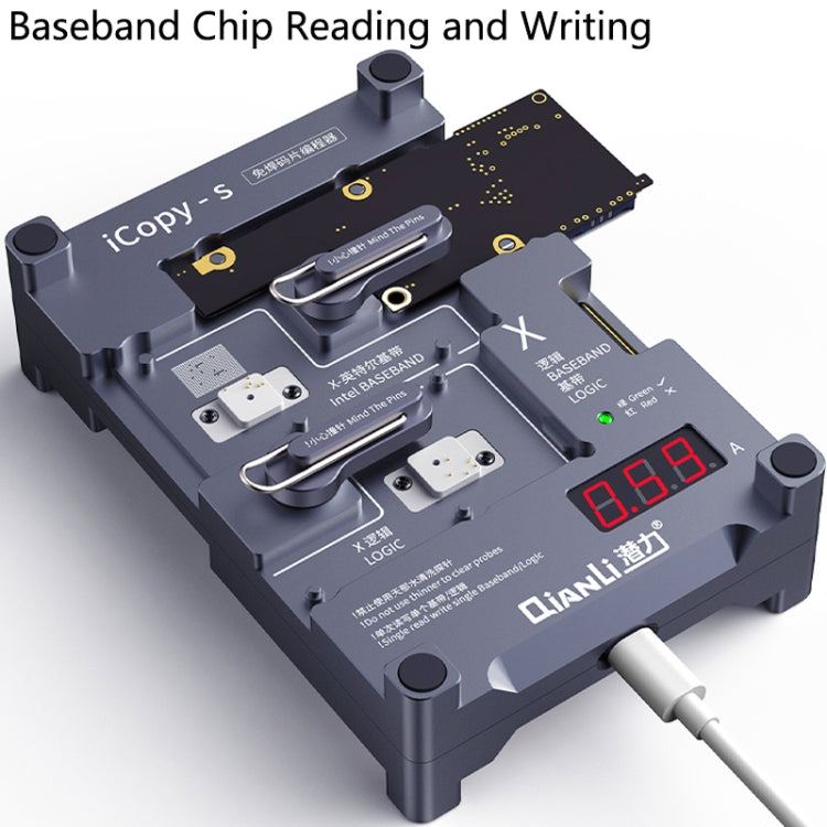 Qianli iCopy-S Double Sided Chip Test Stand 4 in1 Logic Baseband EEPROM Chip Non-removal For iPhone X / XS / XR / XS Max - Repair Platform by QIANLI | Online Shopping South Africa | PMC Jewellery