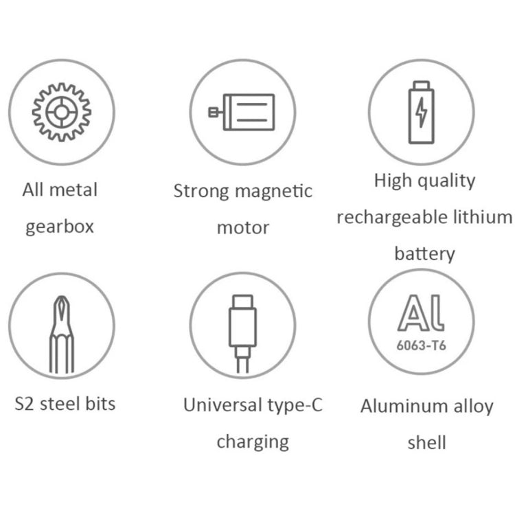 25 in 1 Original Xiaomi Mijia Electric Precision Screwdriver Kit Rechargeable Magnetic Aluminum Case - Screwdriver Set by Xiaomi | Online Shopping South Africa | PMC Jewellery