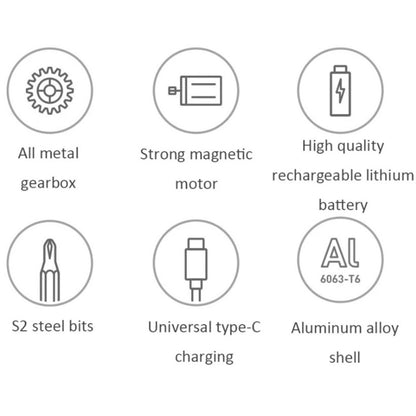 25 in 1 Original Xiaomi Mijia Electric Precision Screwdriver Kit Rechargeable Magnetic Aluminum Case - Screwdriver Set by Xiaomi | Online Shopping South Africa | PMC Jewellery