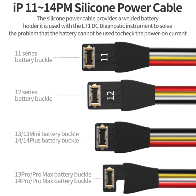 QianLi Silicone Power Cable for iPhone 11 to 14 Series - Test Tools by QIANLI | Online Shopping South Africa | PMC Jewellery