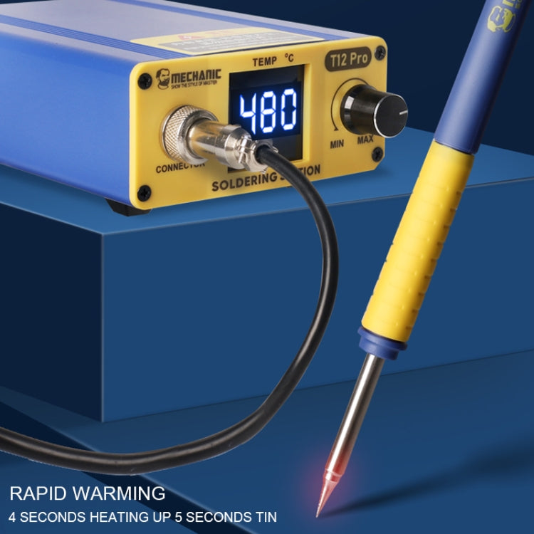 Mechanic T12 Pro Intelligent Anti-static Digital Heating Solder Station, EU Plug - Soldering Iron Stand by MECHANIC | Online Shopping South Africa | PMC Jewellery