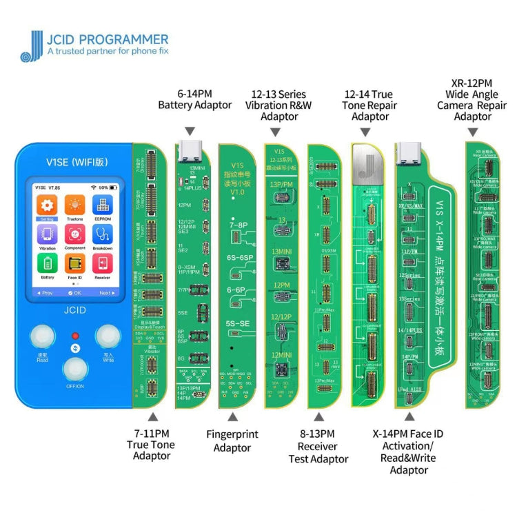 JC V1SE Testing Repair Face ID Dot Board Adaptor For iPhone X-14 Pro Max - Test Tools by JC | Online Shopping South Africa | PMC Jewellery