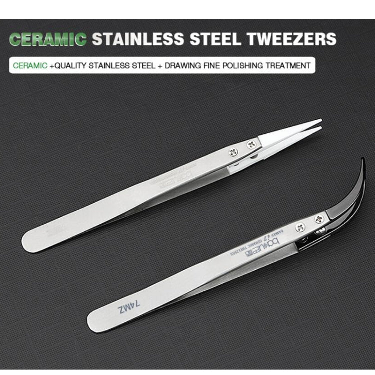 BAKU BA-I7-74MZ Stainless Steel Curved Tweezers - Tweezers by BAKU | Online Shopping South Africa | PMC Jewellery