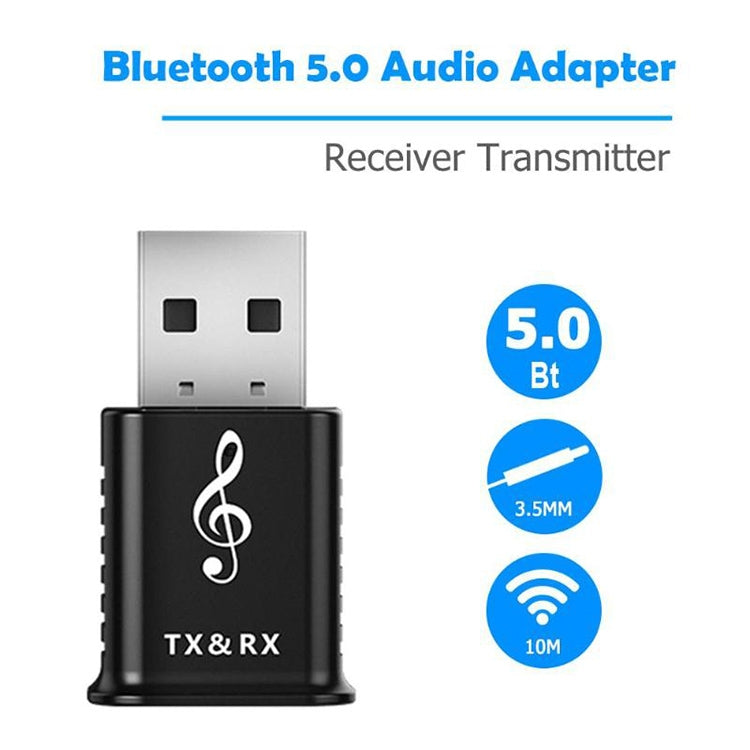 MSD168 2 in 1 Bluetooth Transmitter Receiver Mini 3.5mm AUX Stereo Wireless Bluetooth 5.0 Adapter For Car TV PC MP3 - Audio Receiver Transmitter by PMC Jewellery | Online Shopping South Africa | PMC Jewellery