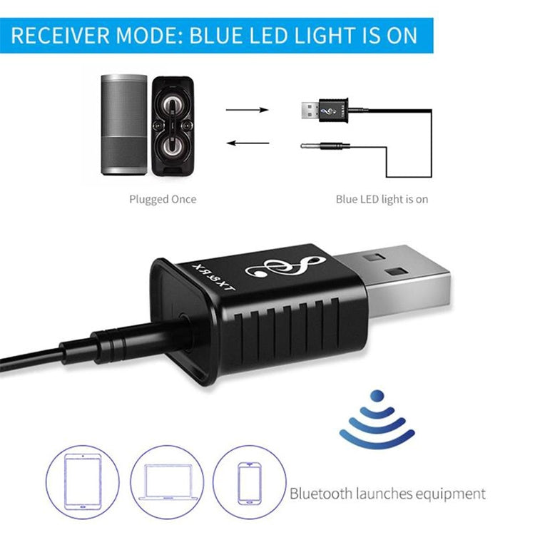 MSD168 2 in 1 Bluetooth Transmitter Receiver Mini 3.5mm AUX Stereo Wireless Bluetooth 5.0 Adapter For Car TV PC MP3 - Audio Receiver Transmitter by PMC Jewellery | Online Shopping South Africa | PMC Jewellery