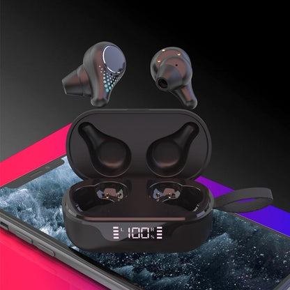 T8 Hifi Wireless Bluetooth 5.0 Earphone Waterproof Sports Gaming Earphone Noise Earbuds with LED Display(Black) - Bluetooth Earphone by PMC Jewellery | Online Shopping South Africa | PMC Jewellery