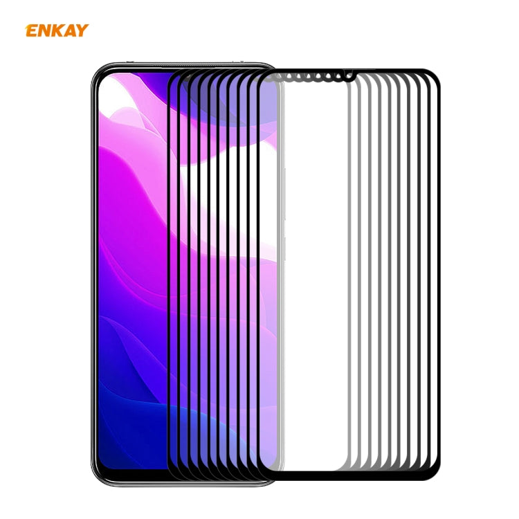 For Xiaomi Mi 10 Lite /Redmi 10X 5G 10 PCS ENKAY Hat-Prince Full Glue 0.26mm 9H 2.5D Tempered Glass Full Coverage Film -  by ENKAY | Online Shopping South Africa | PMC Jewellery