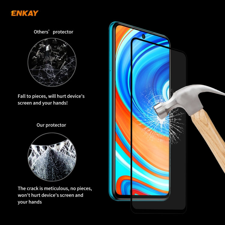 For Redmi Note 9S / Note 9 Pro 10 PCS ENKAY Hat-Prince Full Glue 0.26mm 9H 2.5D Tempered Glass Full Coverage Film -  by ENKAY | Online Shopping South Africa | PMC Jewellery