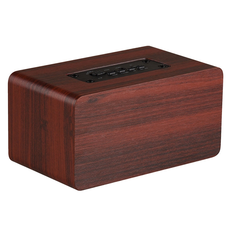 W5 Portable HiFi Shock Bass Wooden Bluetooth Speaker(Dark Brown) - Mini Speaker by PMC Jewellery | Online Shopping South Africa | PMC Jewellery