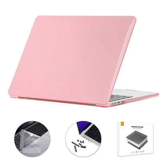 For MacBook Air 13.6 2022 A2681 US Version ENKAY 3 in 1 Crystal Laptop Case with TPU Keyboard Film / Anti-dust Plugs (Pink) - MacBook Air Cases by ENKAY | Online Shopping South Africa | PMC Jewellery