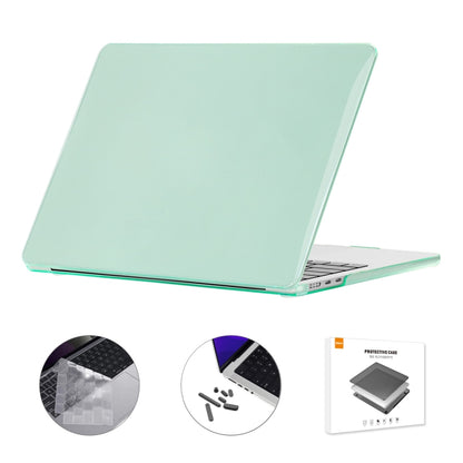 For MacBook Air 13.6 2022 A2681 US Version ENKAY 3 in 1 Crystal Laptop Case with TPU Keyboard Film / Anti-dust Plugs (Green) - MacBook Air Cases by ENKAY | Online Shopping South Africa | PMC Jewellery