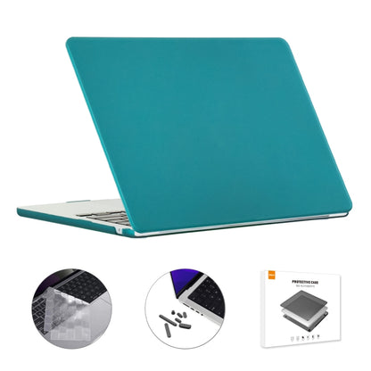 For MacBook Air 13.6 2022 A2681 US Version ENKAY 3 in 1 Matte Laptop Case with TPU Keyboard Film / Anti-dust Plugs (Dark Cyan) - MacBook Air Cases by ENKAY | Online Shopping South Africa | PMC Jewellery