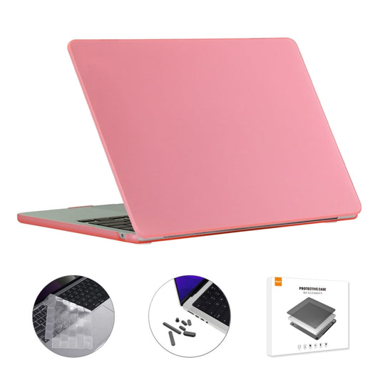 For MacBook Air 13.6 2022 A2681 US Version ENKAY 3 in 1 Matte Laptop Case with TPU Keyboard Film / Anti-dust Plugs (Pink) - MacBook Air Cases by ENKAY | Online Shopping South Africa | PMC Jewellery