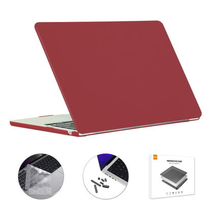 For MacBook Air 13.6 2022 A2681 US Version ENKAY 3 in 1 Matte Laptop Case with TPU Keyboard Film / Anti-dust Plugs (Wine Red) - MacBook Air Cases by ENKAY | Online Shopping South Africa | PMC Jewellery