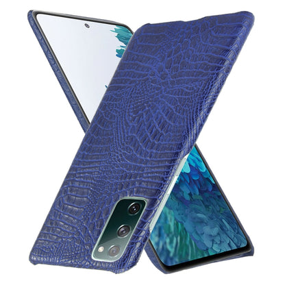 For Samsung Galaxy S20 FE Shockproof Crocodile Texture PC + PU Case(Blue) - Galaxy S20 FE Cases by NILLKIN | Online Shopping South Africa | PMC Jewellery