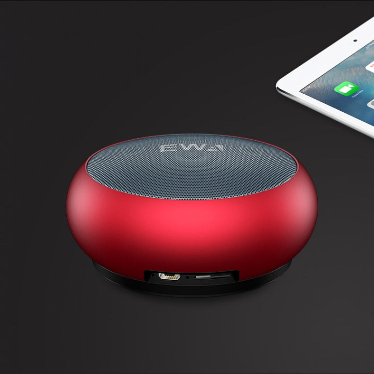 EWA A110 IPX5 Waterproof Portable Mini Metal Wireless Bluetooth Speaker Supports 3.5mm Audio & 32GB TF Card & Calls(Red) - Mini Speaker by EWA | Online Shopping South Africa | PMC Jewellery