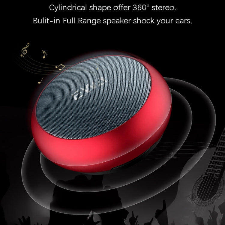 EWA A110 IPX5 Waterproof Portable Mini Metal Wireless Bluetooth Speaker Supports 3.5mm Audio & 32GB TF Card & Calls(Red) - Mini Speaker by EWA | Online Shopping South Africa | PMC Jewellery