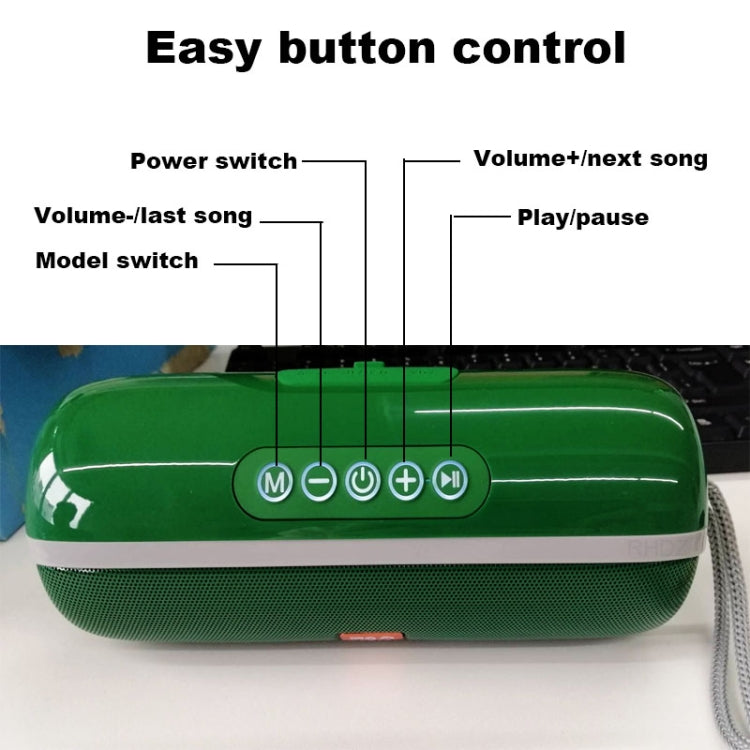 T&G TG183 TWS Mini Wireless Bluetooth Speaker, Supports AUX / USB 2.0 / FM / 32GB TF Card or Micro SD Card(Green) - Mini Speaker by T&G | Online Shopping South Africa | PMC Jewellery