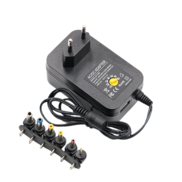 3V 4.5V 5V 6V 7.5V 9V 12V 2A 2.5A AC DC Adapter Adjustable Power Adapter Universal Charger Power Supply 30W(EU Plug) - Power Supplies by PMC Jewellery | Online Shopping South Africa | PMC Jewellery